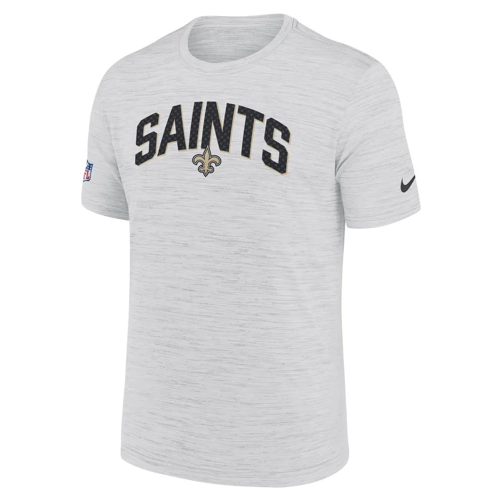 Men's Nike White New Orleans Saints Sideline Velocity Athletic Stack Performance T-Shirt