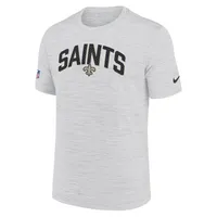 Men's Nike White New Orleans Saints Sideline Velocity Athletic Stack Performance T-Shirt