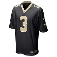 Maillot de match Nike Wil Lutz pour hommes, noir, New Orleans Saints