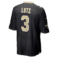 Maillot de match Nike Wil Lutz pour hommes, noir, New Orleans Saints