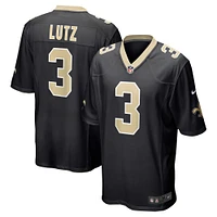 Maillot de match Nike Wil Lutz pour hommes, noir, New Orleans Saints