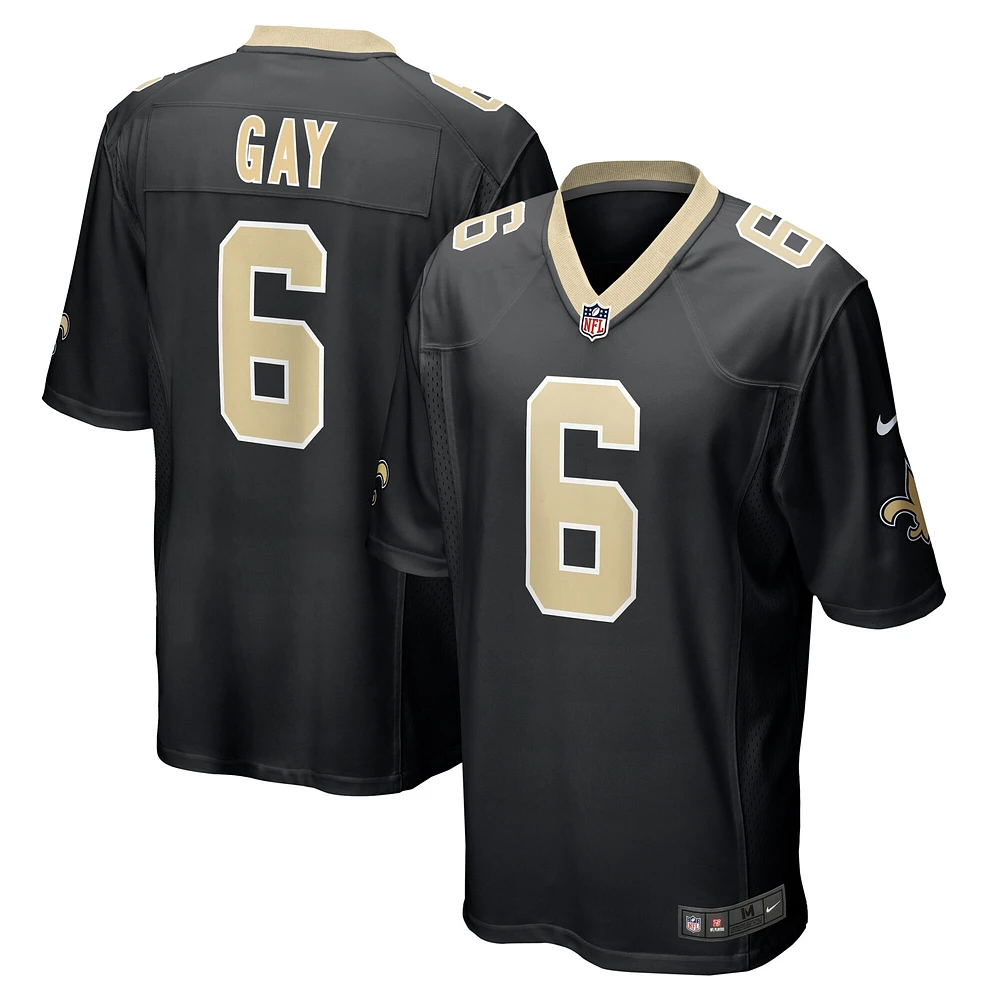 Maillot de match Nike Willie Gay pour homme, noir, New Orleans Saints