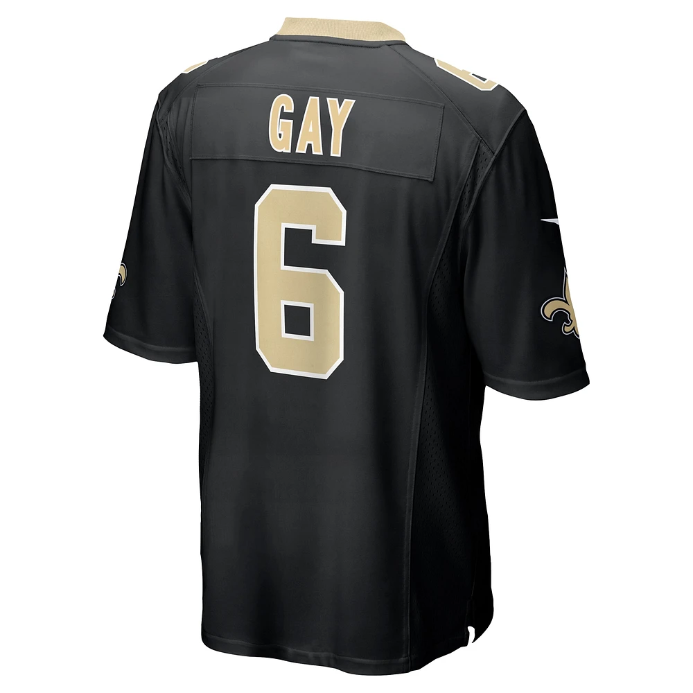 Maillot de match Nike Willie Gay pour homme, noir, New Orleans Saints