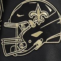 Veste universitaire entièrement zippée Pro Standard noire New Orleans Saints pour homme