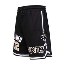 Men's Pro Standard Tyrann Mathieu Black New Orleans Saints Player Name & Number Shorts