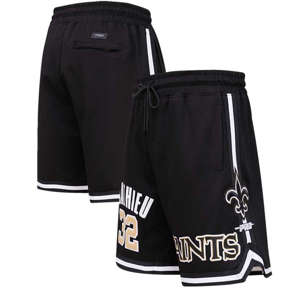 Men's Pro Standard Tyrann Mathieu Black New Orleans Saints Player Name & Number Shorts