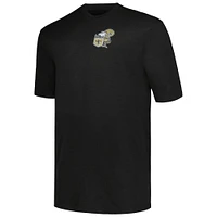 T-shirt noir pour homme Profile New Orleans Saints Big & Tall Two-Hit Throwback