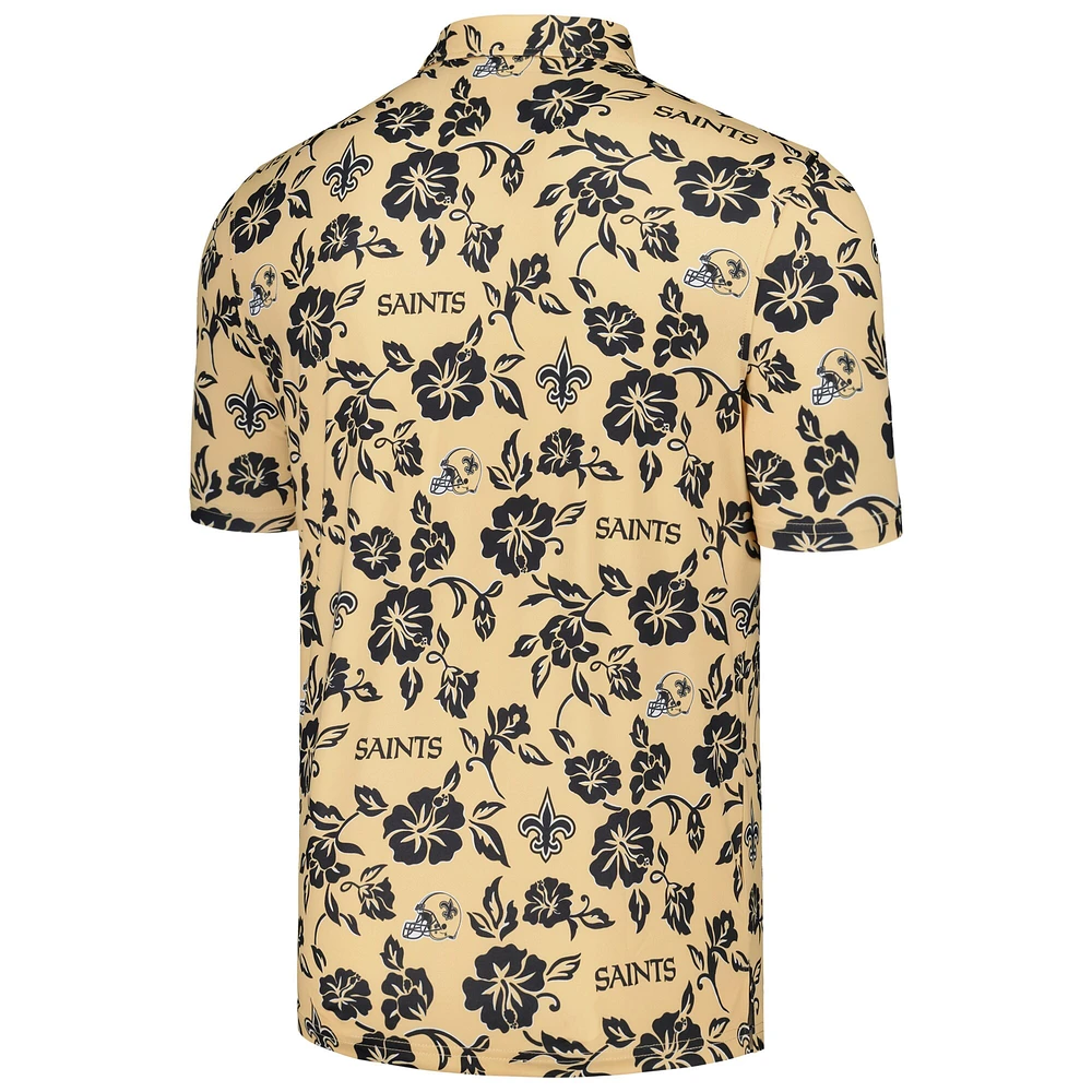 Men's Reyn Spooner Gold New Orleans Saints Pua Performance Polo