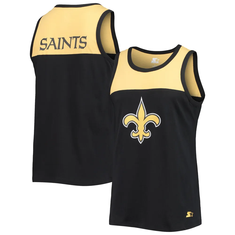 Débardeur Starter noir/or New Orleans Saints Team Touchdown pour homme