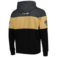 Men's Starter Black/Heather Gray New Orleans Saints Extreme Pullover Hoodie