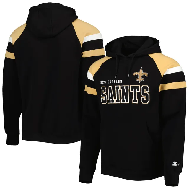 Men's Starter Heathered Gray/Gold New Orleans Saints Extreme Fireballer Pullover Hoodie Size: Large