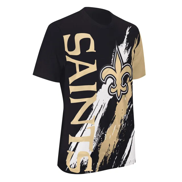 Women's Starter Black New Orleans Saints Lead Game Lace-Up V-Neck 3/4-Sleeve T-Shirt Size: Small