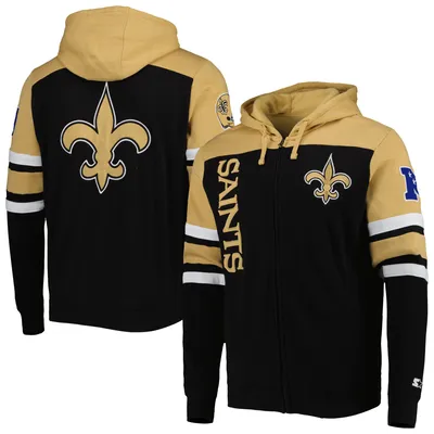 New Orleans Saints Starter Extreme Full-Zip Hoodie Jacket - Black