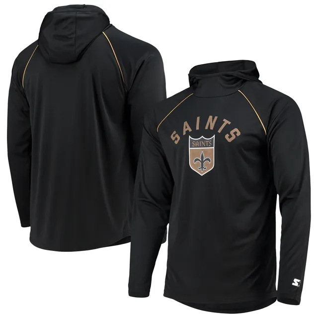 Men's New Era Gold/Black New Orleans Saints Active Block Hoodie