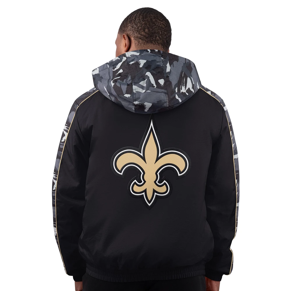 Men's Starter  Black New Orleans Saints Thursday Night Gridiron Full-Zip Jacket