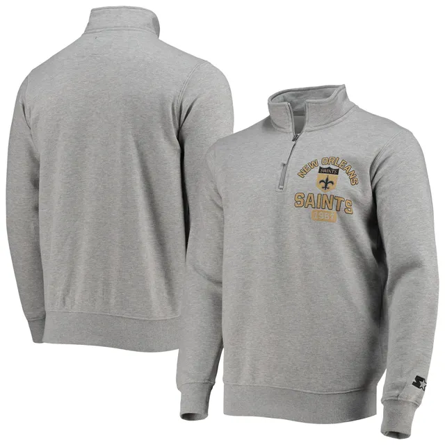 Men's Starter Black New Orleans Saints Extreme Vintage Logos Full-Zip Jacket