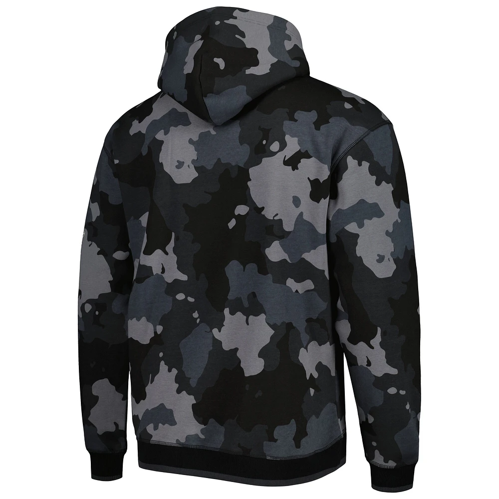 Men's The Wild Collective Black New Orleans Saints Camo Pullover Hoodie