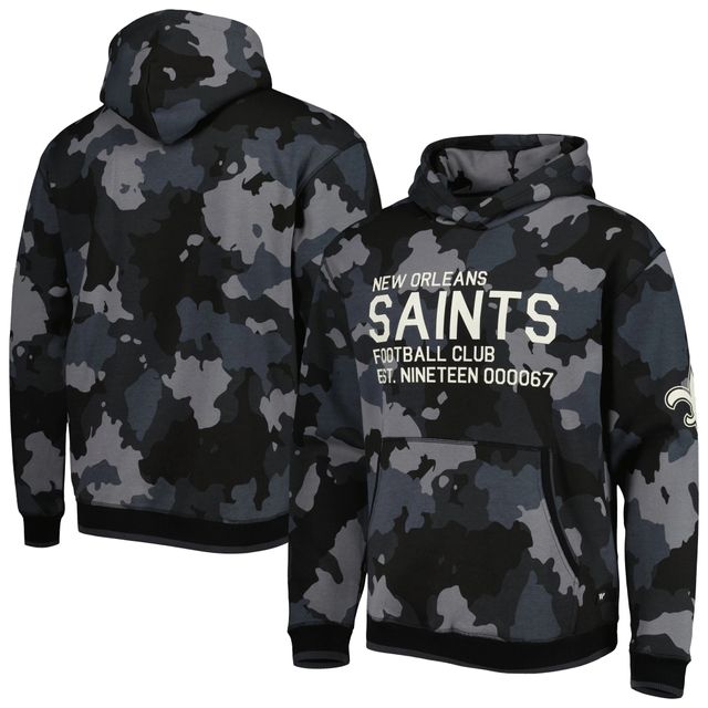 Sweat à capuche The Wild Collective New Orleans Saints Camo noir pour homme