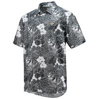 Men's Tommy Bahama Black New Orleans Saints Coconut Point Playa Floral IslandZone Button-Up Shirt