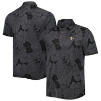 Men's Tommy Bahama Black New Orleans Saints Miramar Blooms Polo