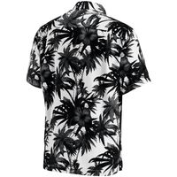 Men's Tommy Bahama Black New Orleans Saints Sport Harbor Island Hibiscus Camp Button-Up Shirt