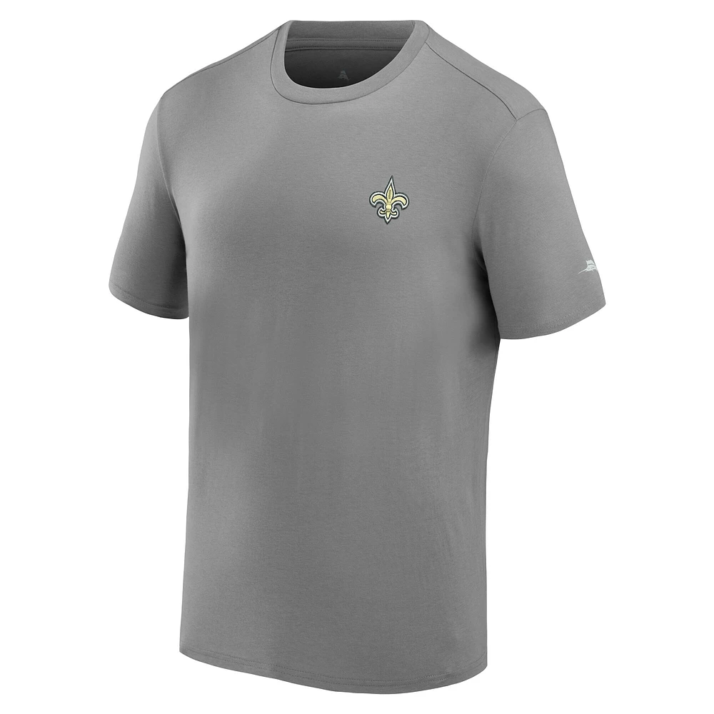 Men's Tommy Bahama Gray New Orleans Saints Thirst & Gull T-Shirt