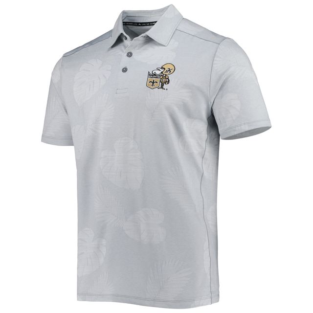 Polo Homme Tommy Bahama Grey New Orleans Saints Throwback Delray Frond IslandZone