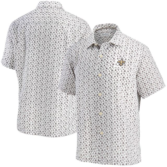 Men's Tommy Bahama White New York Giants Tide Breaker IslandZone Camp  Button-Up Shirt