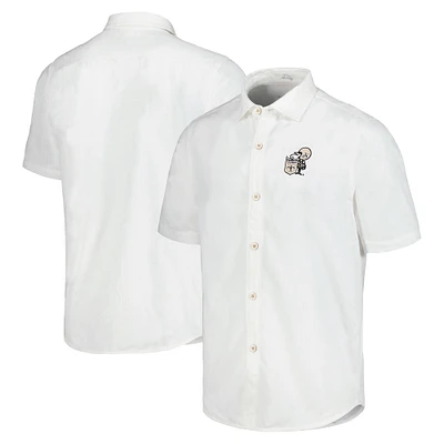 Men's Tommy Bahama White New Orleans Saints Sport Coconut Point Palm Vista IslandZone Button-Up Camp Shirt