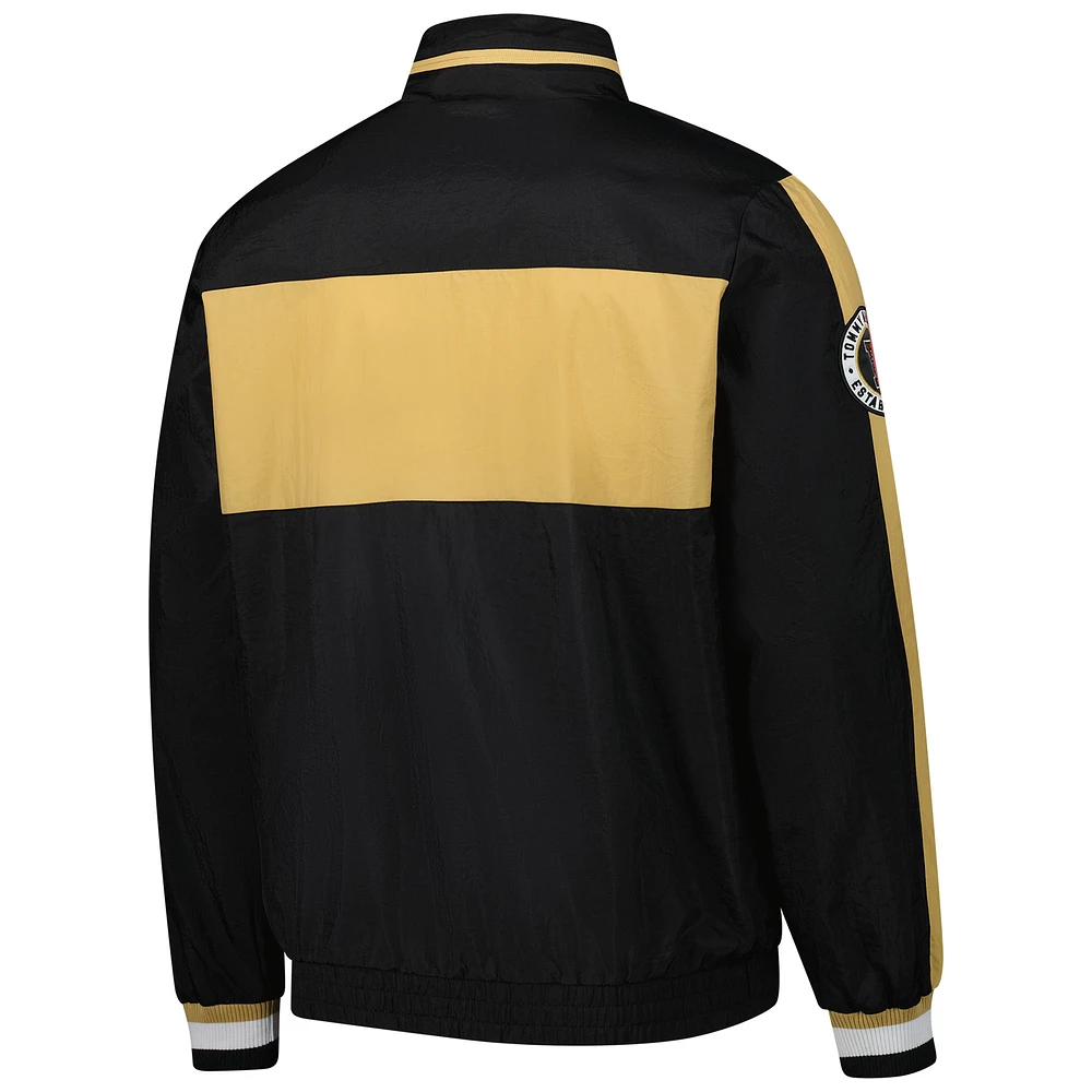 Veste à capuche légère demi-zip Gael New Orleans Saints Tommy Hilfiger noire pour homme