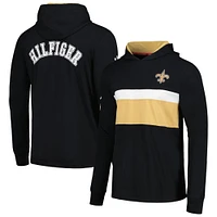 Men's Tommy Hilfiger  Black New Orleans Saints Morgan Long Sleeve Hoodie T-Shirt