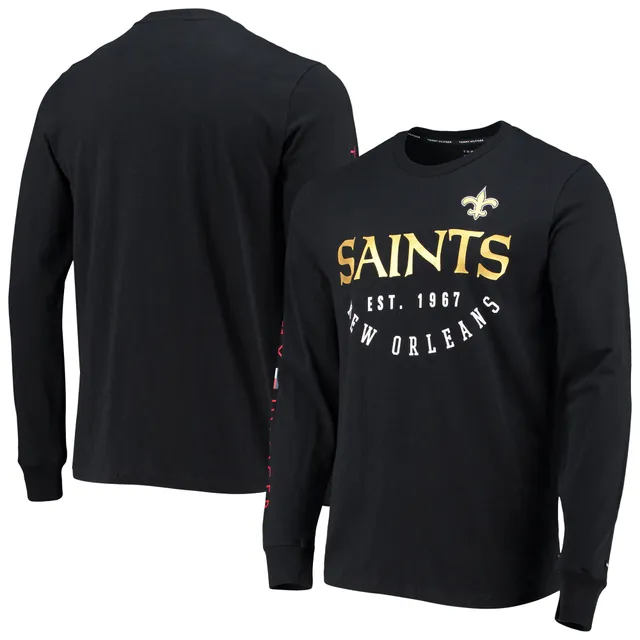 Tommy Hilfiger Men's Black, White New Orleans Saints Varsity