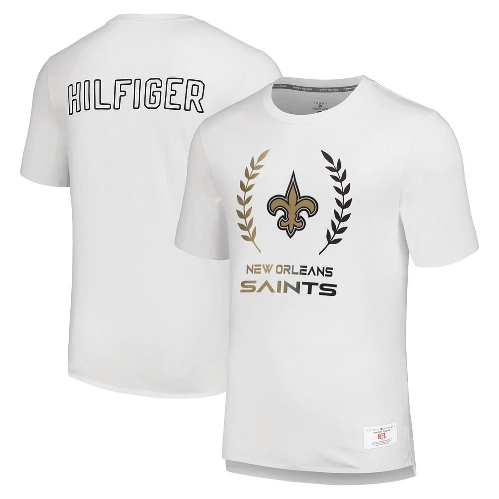 T-shirt Tommy Hilfiger blanc New Orleans Saints Miles pour hommes