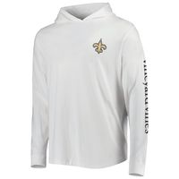 Men's Vineyard Vines White New Orleans Saints Local Long Sleeve Hoodie T-Shirt