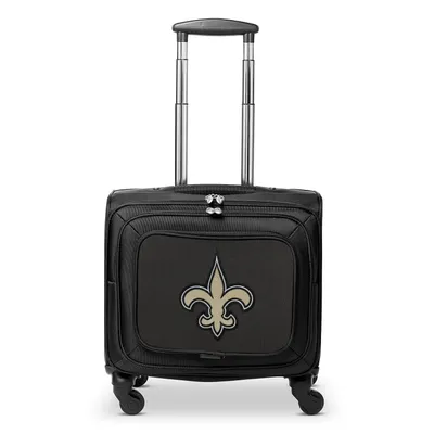 New Orleans Saints MOJO 14'' Laptop Overnighter Wheeled Bag- Black