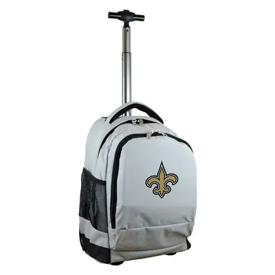 New Orleans Saints MOJO 19'' Premium Wheeled Backpack - Gray