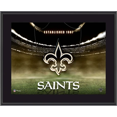New Orleans Saints 10.5" x 13" Horizontal Team Logo Sublimated Plaque