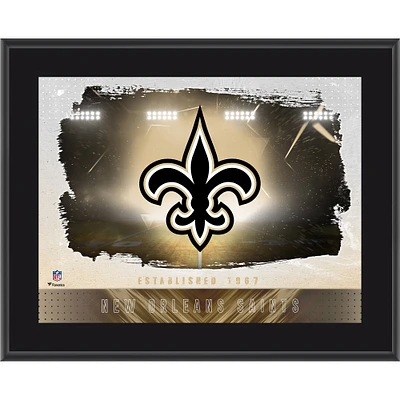 Plaque horizontale avec logo d'équipe sublimé des Saints de la Nouvelle-Orléans 10,5" x 13"