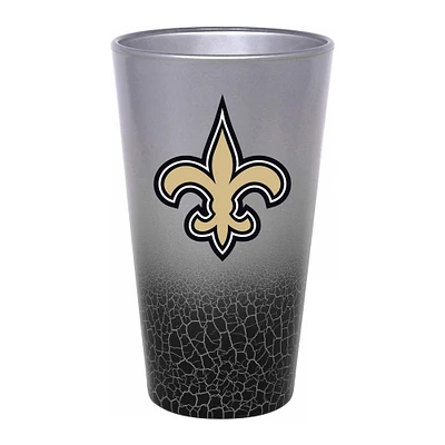 Saints de la Nouvelle-Orléans 16 oz. Verre à bière craquelé