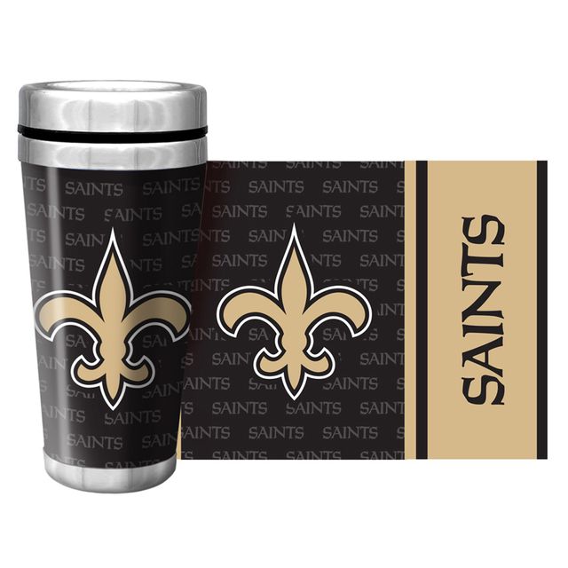 New Orleans Saints 16oz. Tasse de voyage en papier peint enveloppant