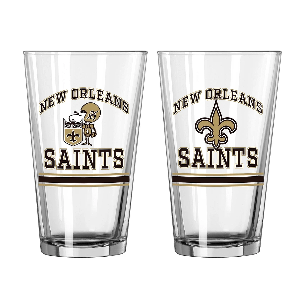 New Orleans Saints 16oz. Pint Glass Two Pack