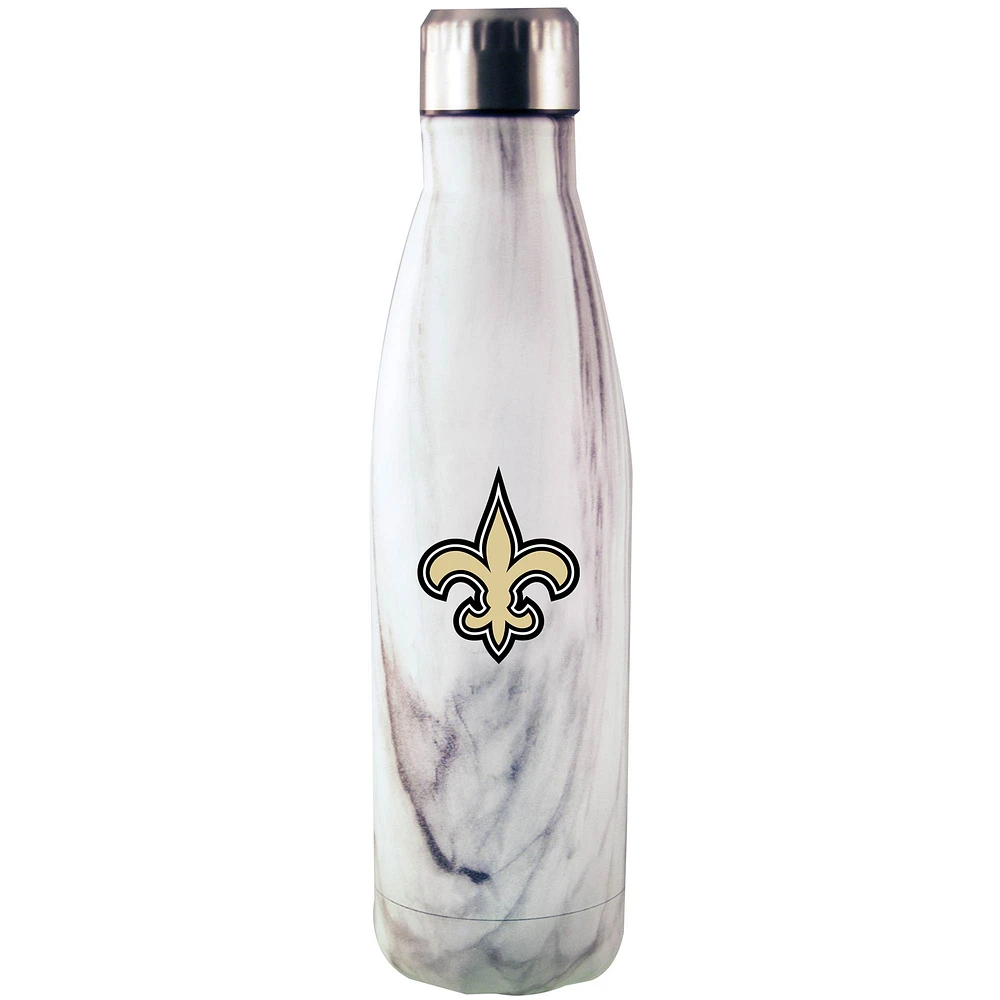 Saints de la Nouvelle-Orléans 17 oz. Bouteille d'eau en acier inoxydable en marbre