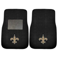 New Orleans Saints 2-Piece Embroidered Car Mat Set
