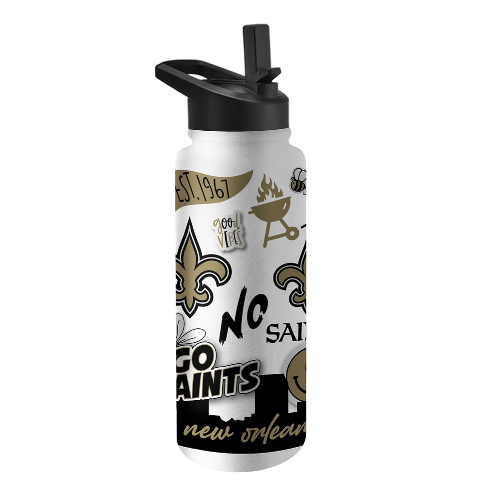 Saints de la Nouvelle-Orléans 34 oz. Bouteille Quencher native