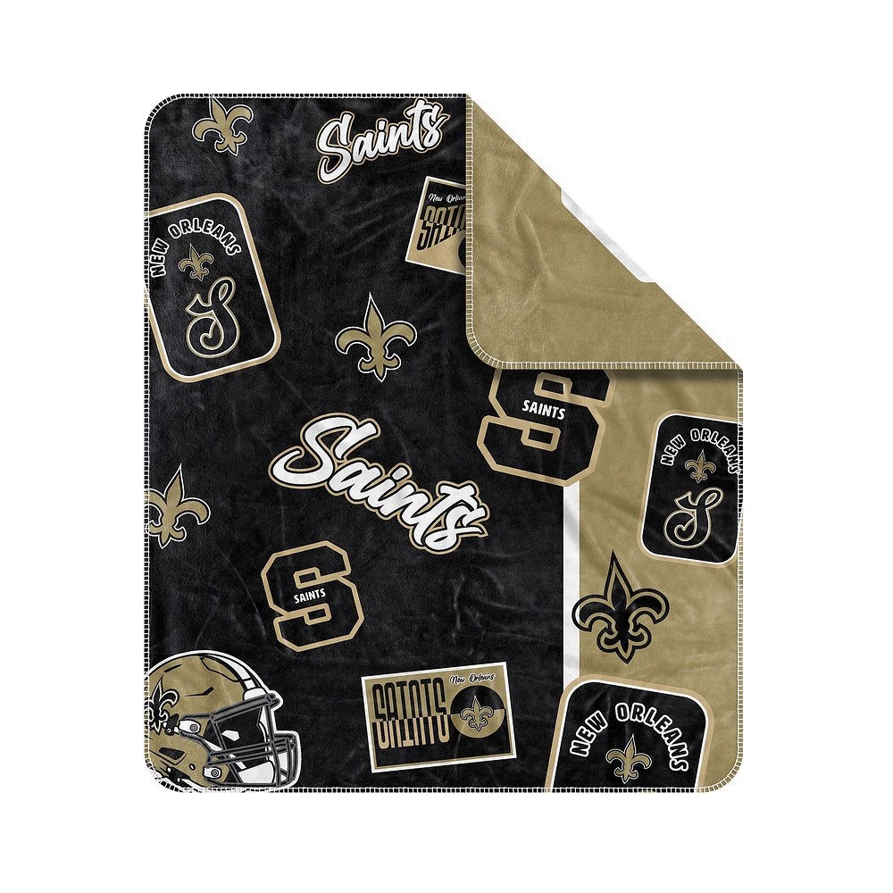 New Orleans Saints 50” x 60” Dream Weave Throw Blanket