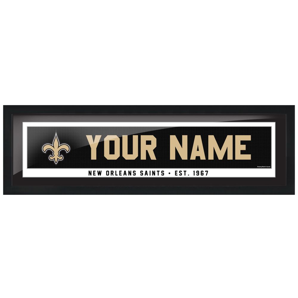 New Orleans Saints - 6'' x 22'' Personalized Framed Art