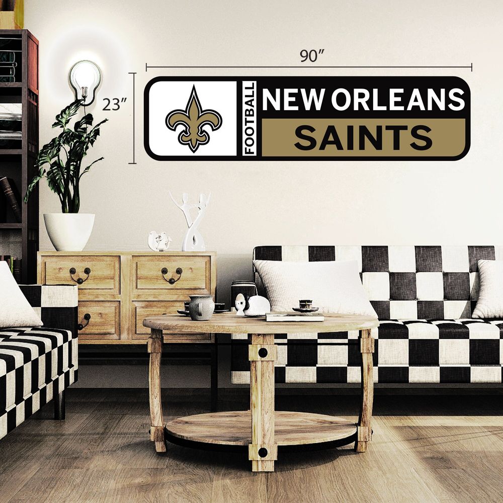 New Orleans Saints 90'' x 23'' Team Logo Repositionable Wall - Decal