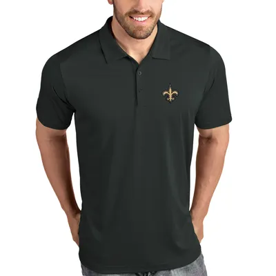 Men's New Orleans Saints Antigua White/Gray Motion Polo