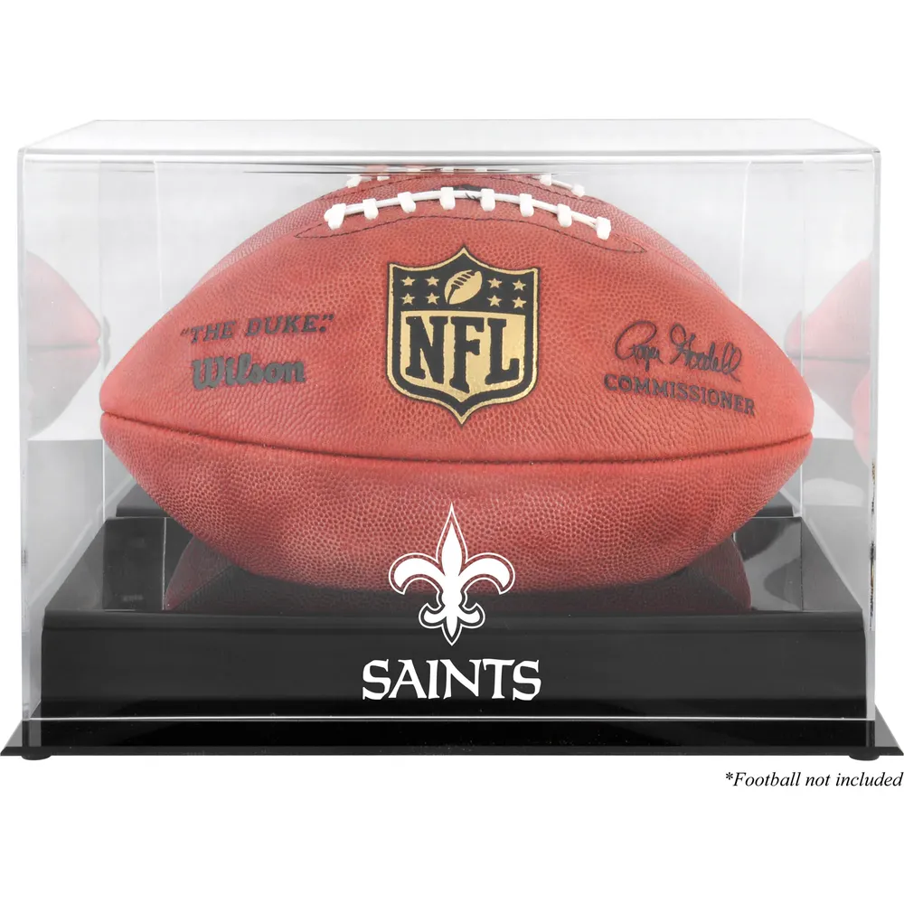 New Orleans Saints Golden Classic Helmet Display Case with Mirrored Back