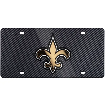 New Orleans Saints Carbon Fiber License Plate